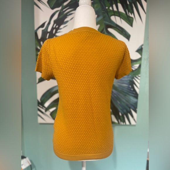 Maison Jules Mustard Textured Women's Top - Picture 2 of 6